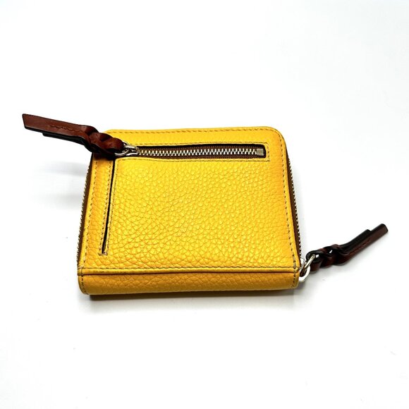 Dooney & Bourke Pebble Grain Small Zip Around Wallet — Dandelion Yellow — EUC - Picture 3 of 15